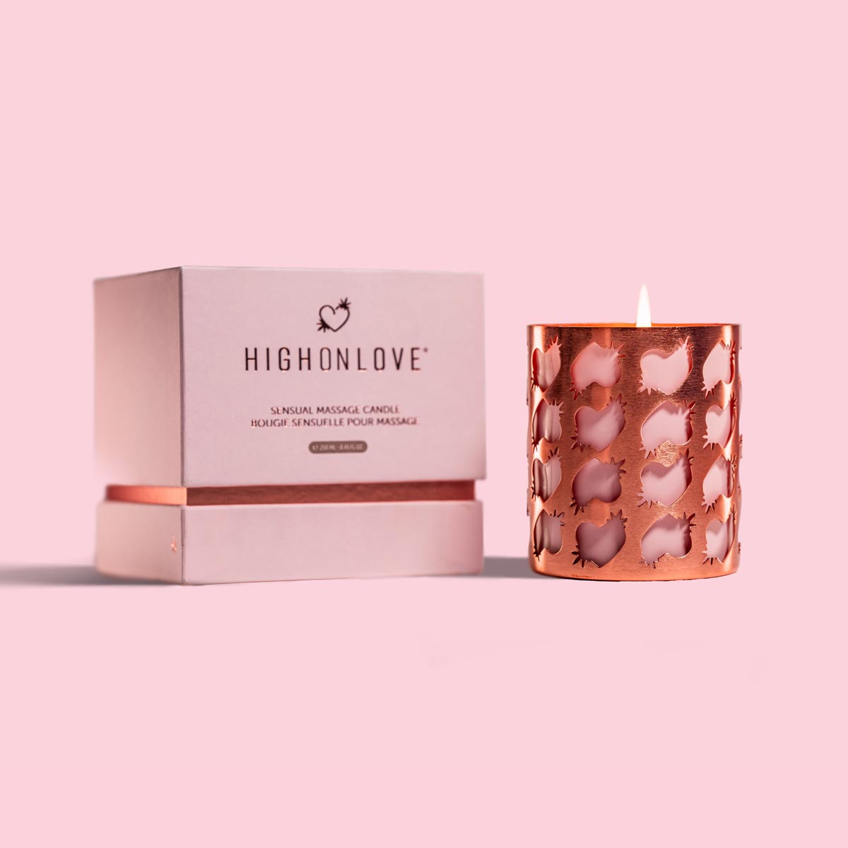 Bougie de Massage | Boutons de rose